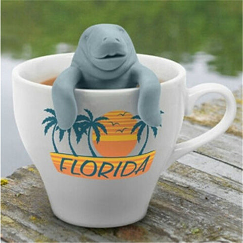 Silicone Tea Strainer Manatee-Shaped