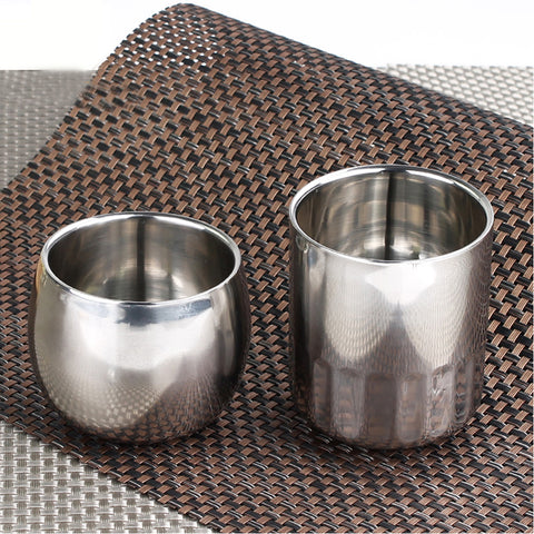 Stainless Steel Double Layer Tea Cup