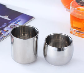 Stainless Steel Double Layer Tea Cup