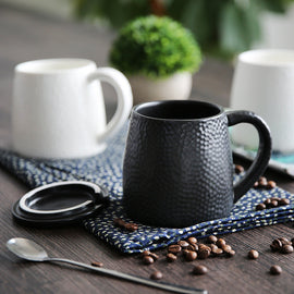 White/Black Ceramic Porcelain Tea Mug